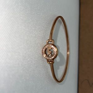 MICHAEL KORS Rose Gold-Tone Logo Bracelet
